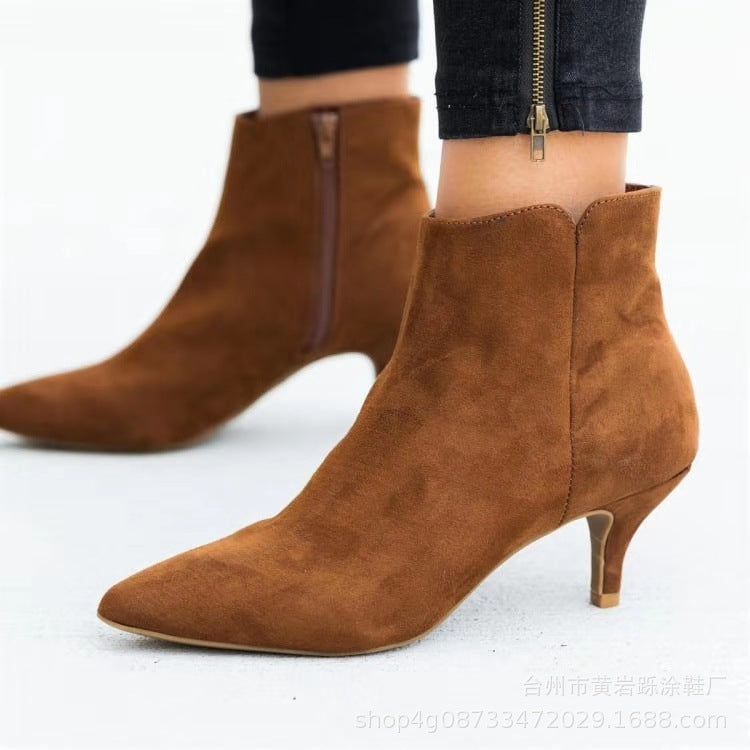 Leopard Print high heel boots