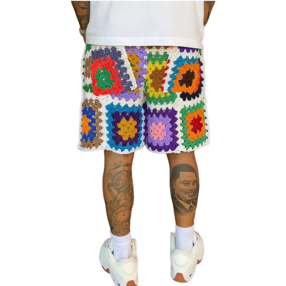 Men's Colorful Knit Shorts