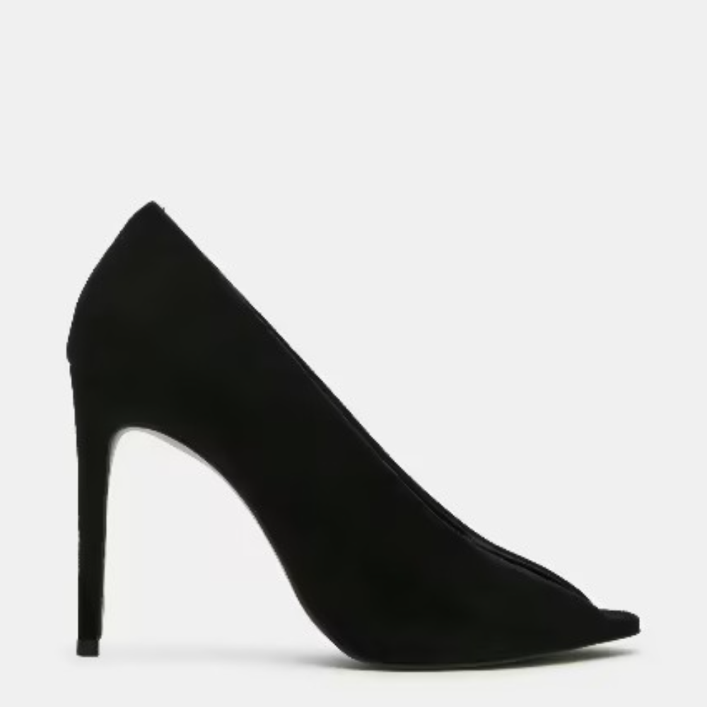 Suede Open-Toe Stilettos