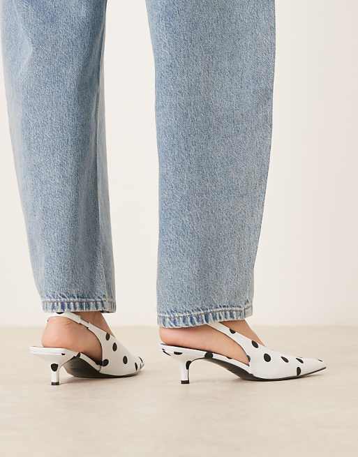 Polka-Dot Pointed-Toe High Heels