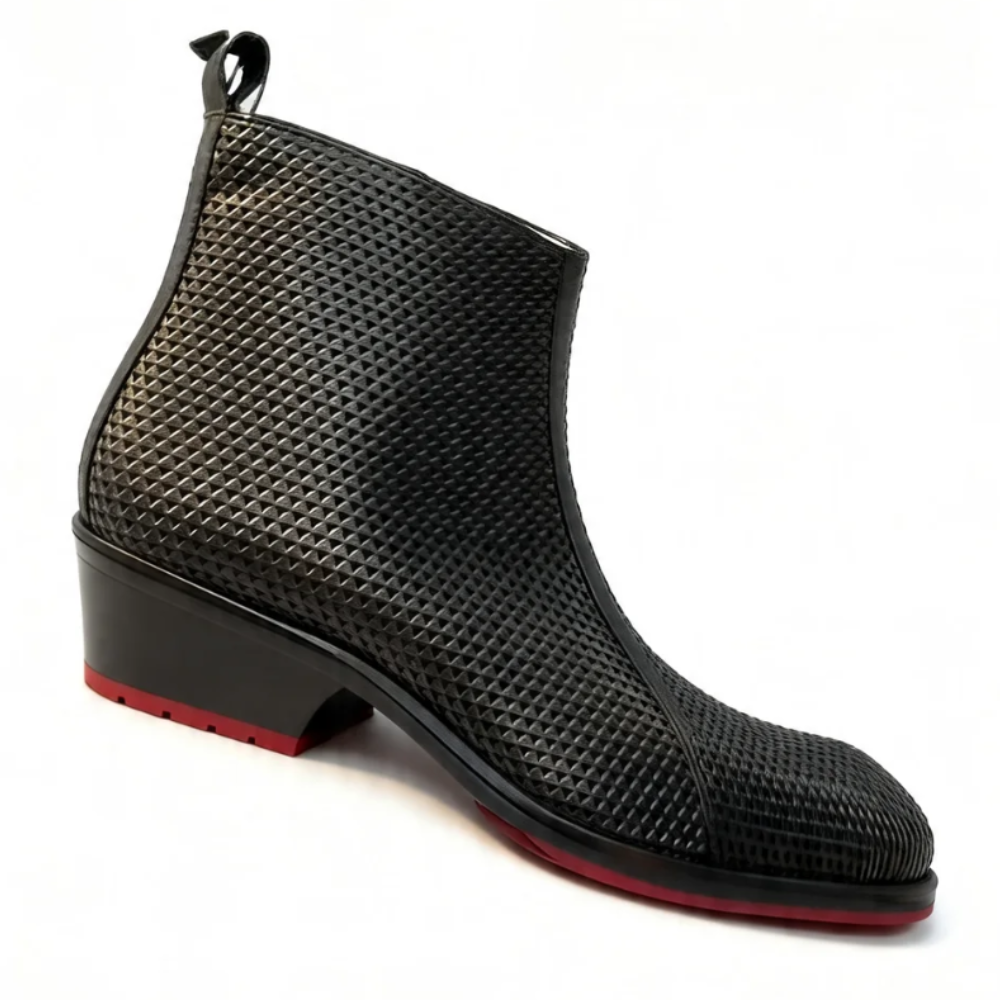 Black Diamond-Quilted Chelsea Boots