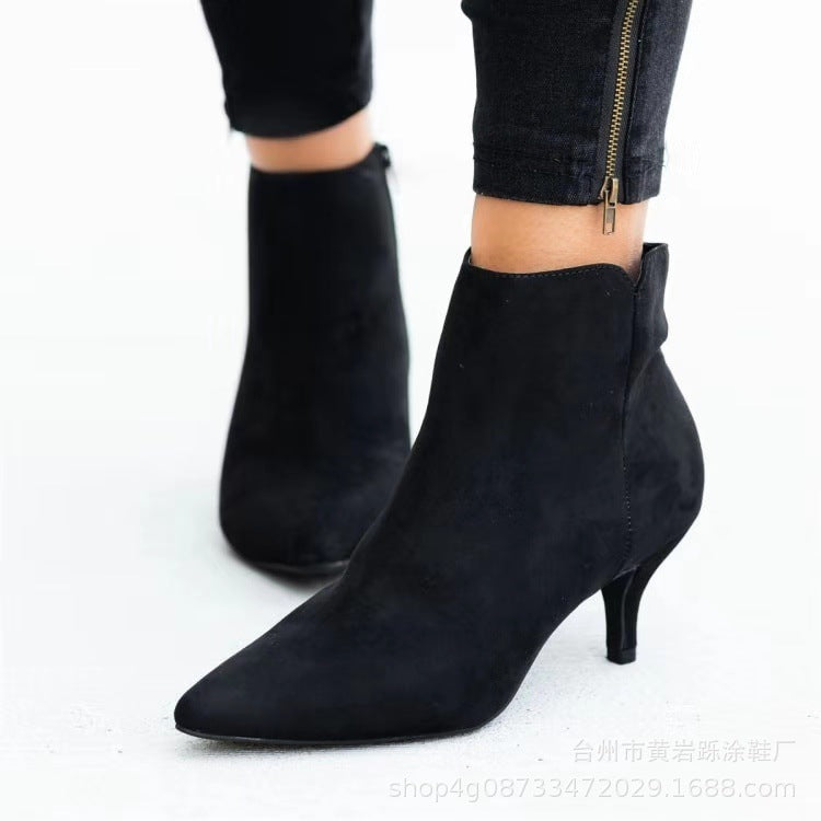 Leopard Print high heel boots