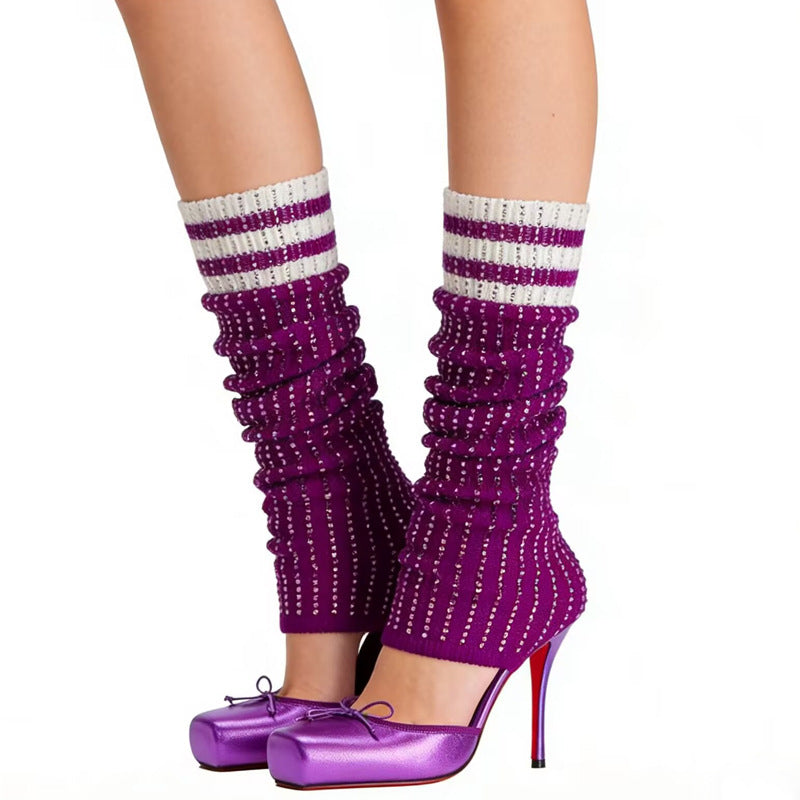 Bow-Knit High-Heeled Sandals