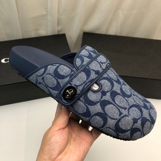 Denim Round-Toe Slippers