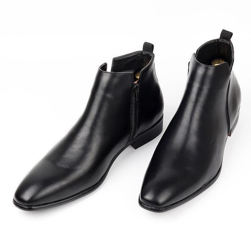 Top-Grain Leather Chelsea Boots