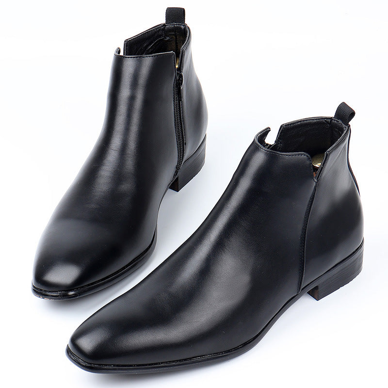Top-Grain Leather Chelsea Boots