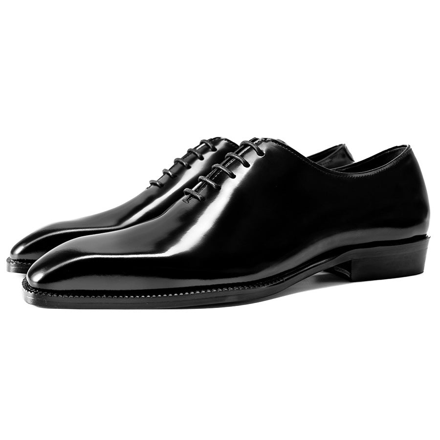 Men's Square-Toe Leather Dress Shoes