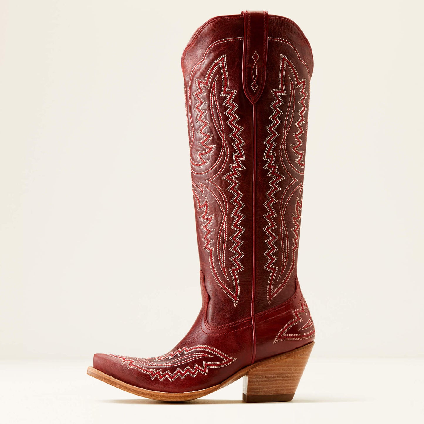 Women's Red Embroidered Cowboy Boots