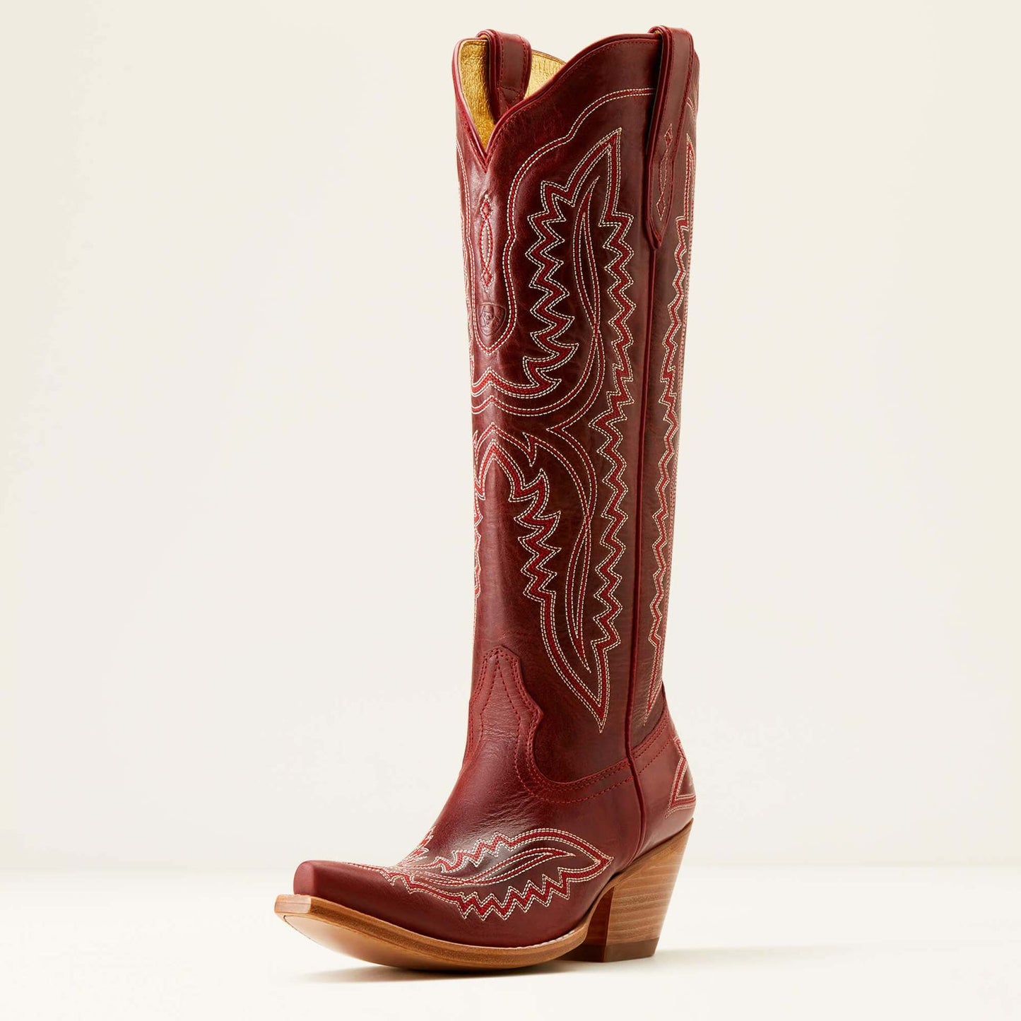 Women's Red Embroidered Cowboy Boots