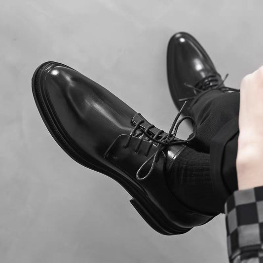 Men's Black Premium Calfskin Dress Shoes