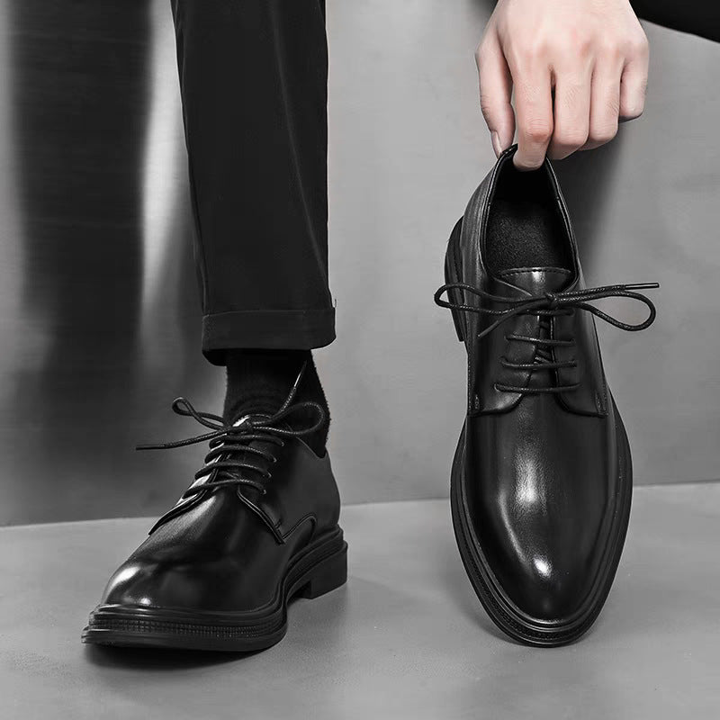 Men's Black Premium Calfskin Dress Shoes