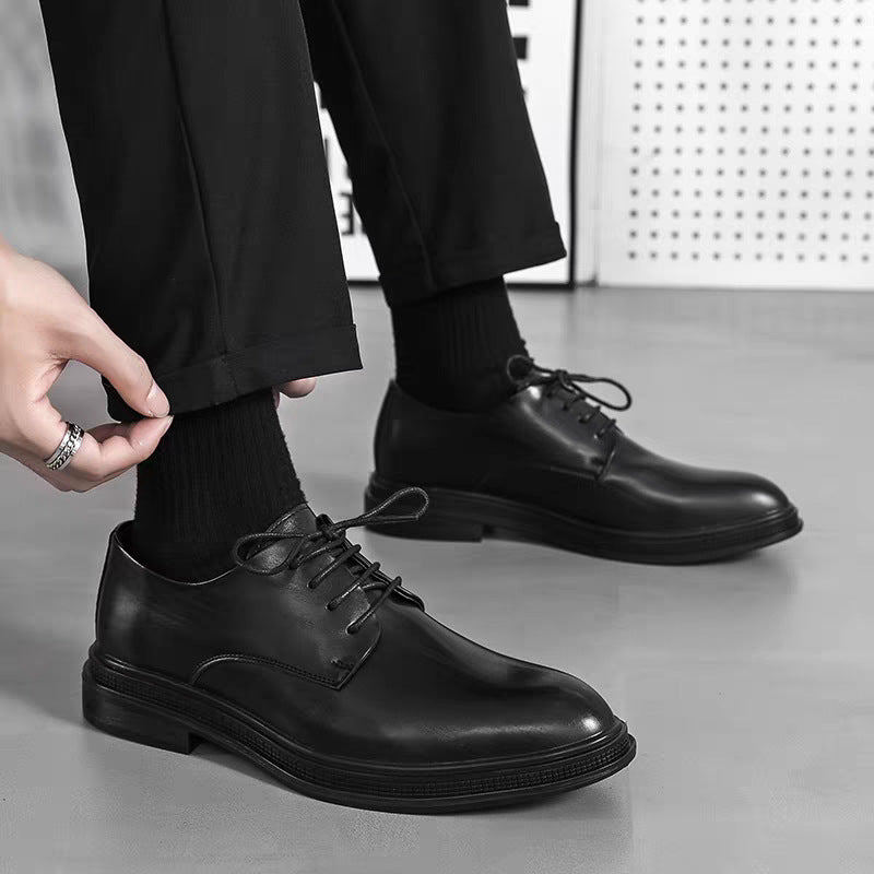 Men's Black Premium Calfskin Dress Shoes