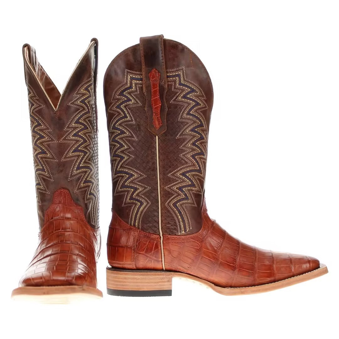 Cognac American Alligator Boots