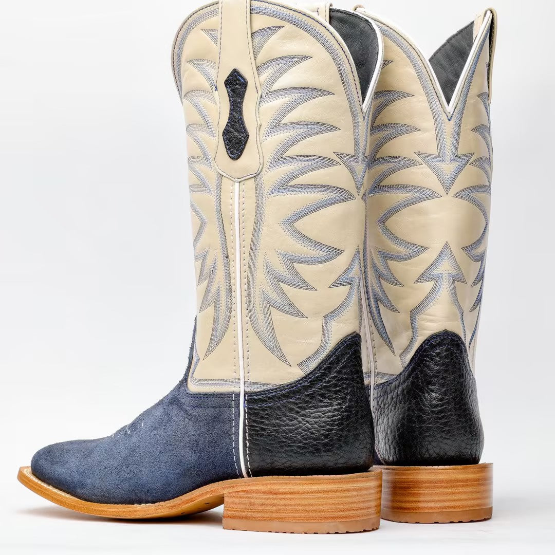Blue Jean Rough-Out Boots - Square Toe