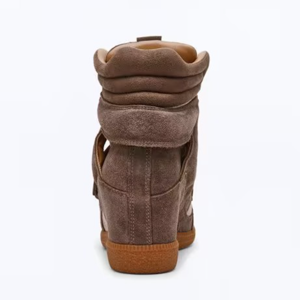 Brown Suede Velcro Sneakers