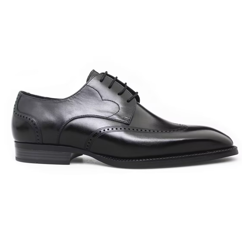 Block-embossed Leather Shoes