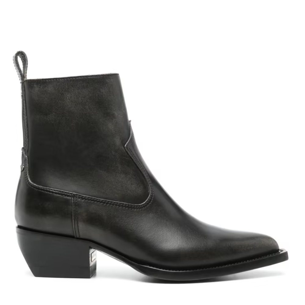 Pointed-toe Zipper Chelsea Boots