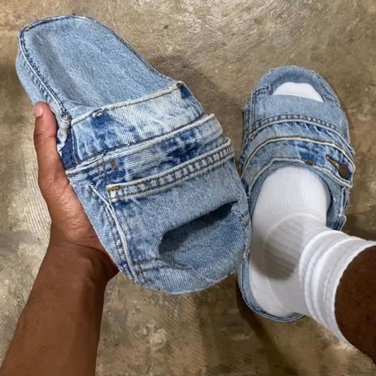 Men's Denim Slippers