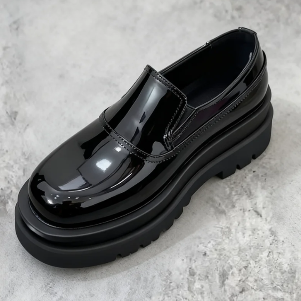 Black Patent Leather Chukka Boots