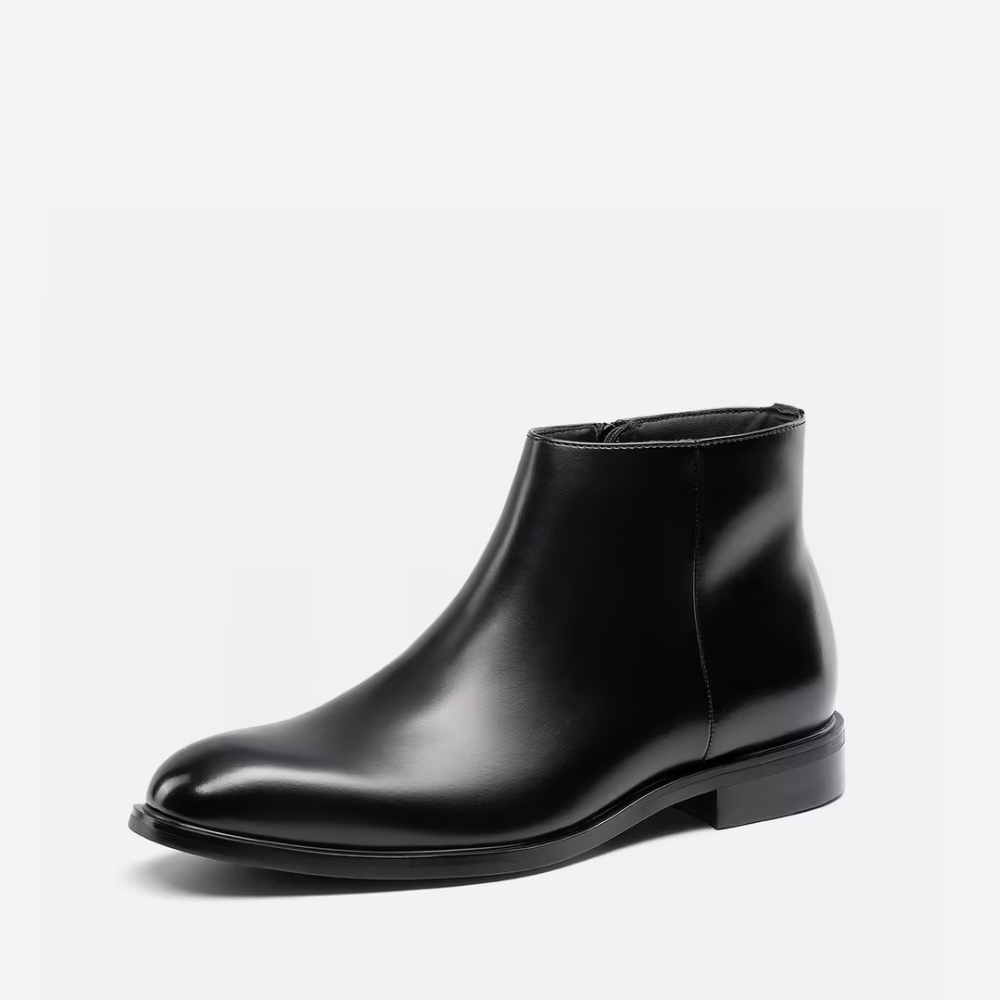 Black Leather Chelsea Boots