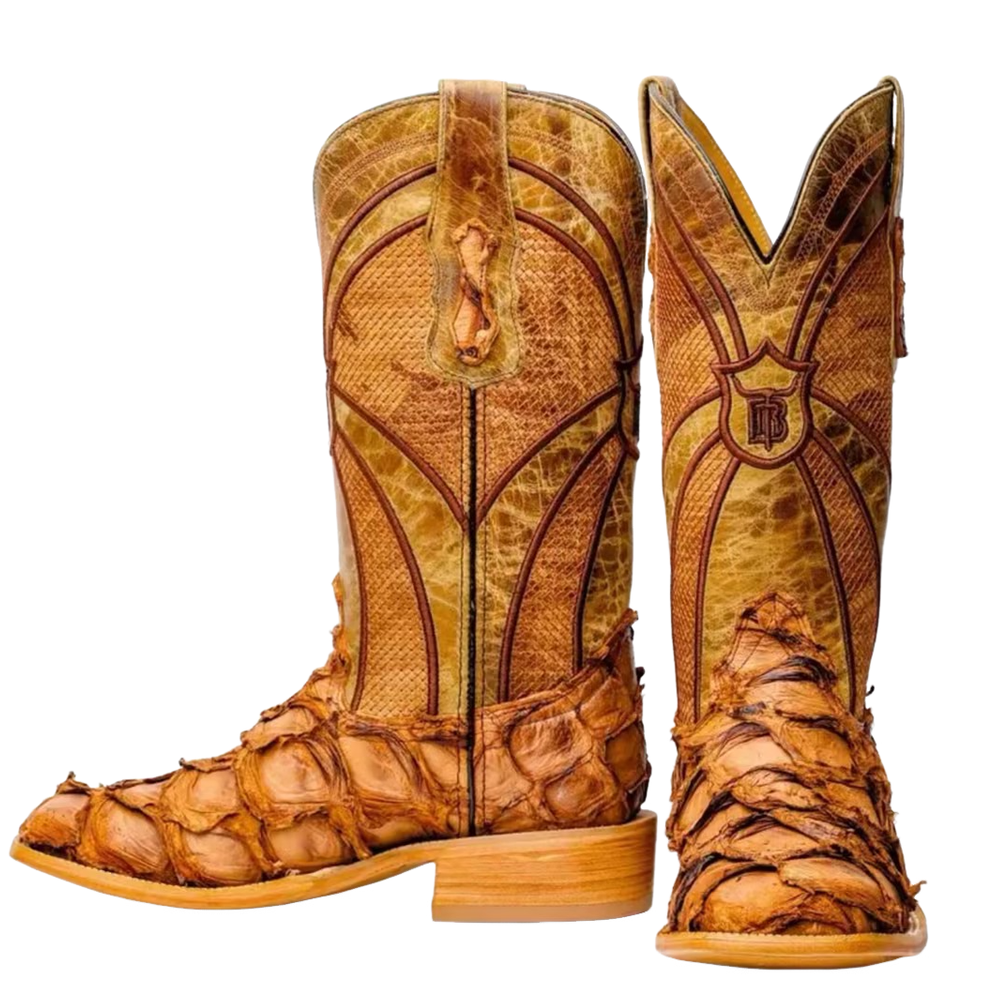 Tan Genuine Boots - Square Toe