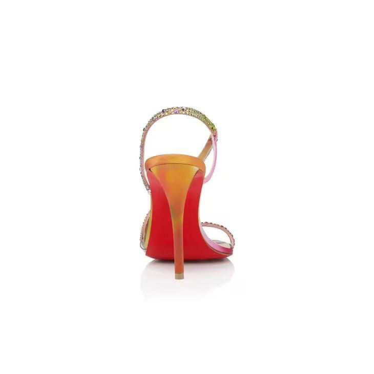 Colorful Rhinestone High Heels