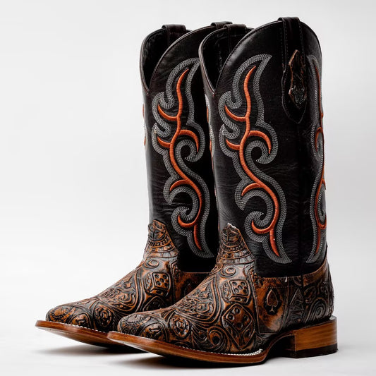 Ace Of Spades Brown - Square Toe
