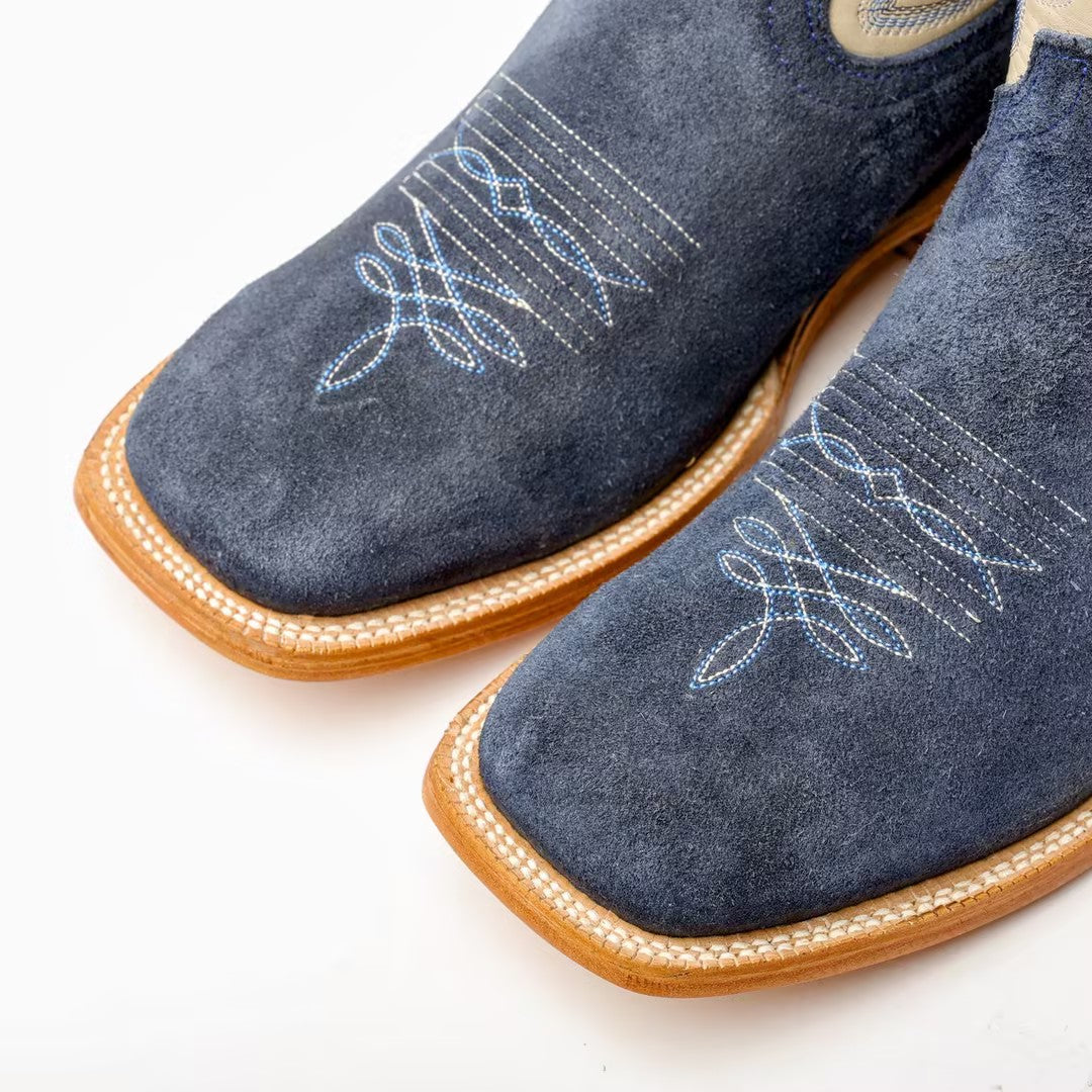 Blue Jean Rough-Out Boots - Square Toe