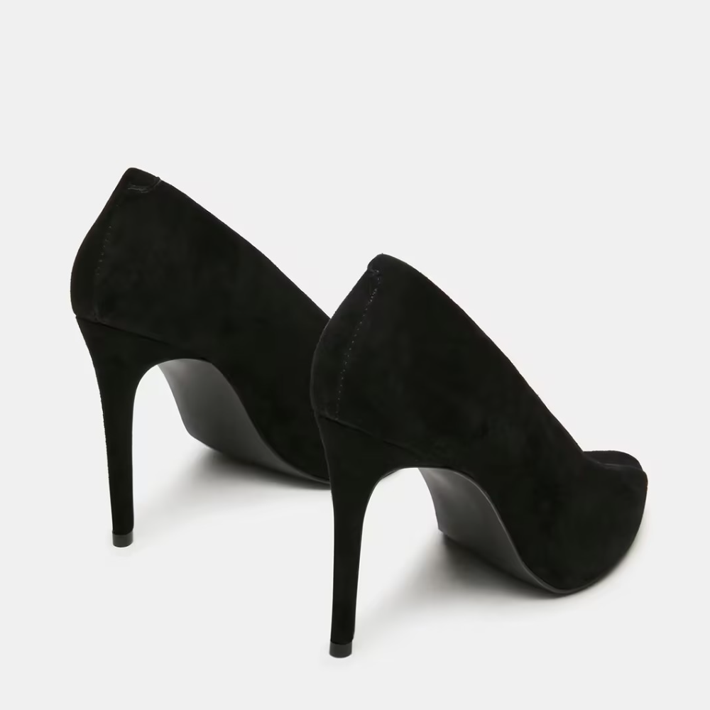 Suede Open-Toe Stilettos