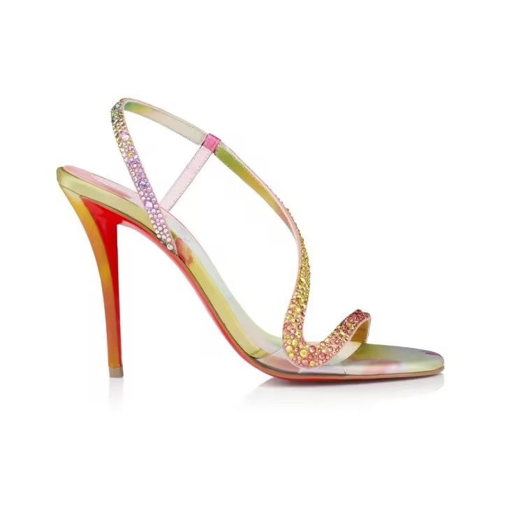 Colorful Rhinestone High Heels