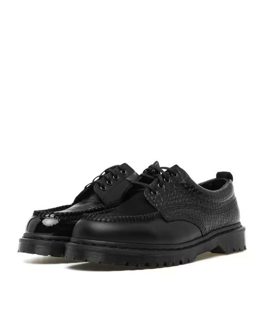 Black Patchwork Martens Boots
