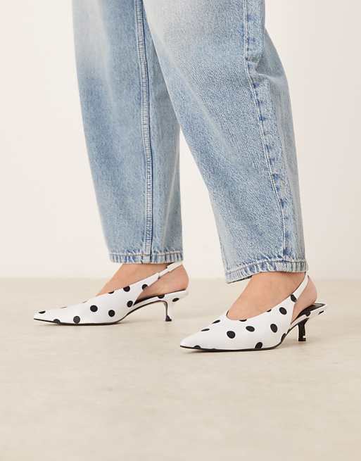 Polka-Dot Pointed-Toe High Heels