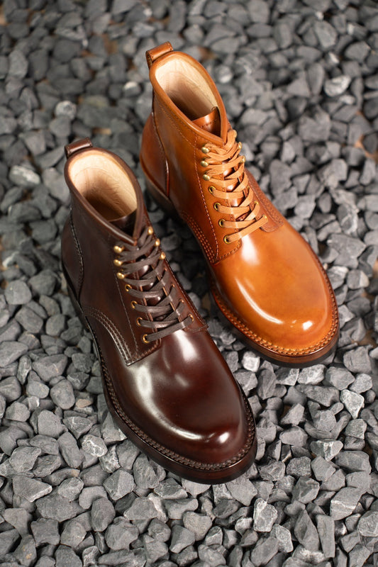 Plain Toe Boots in Shell Cordovan