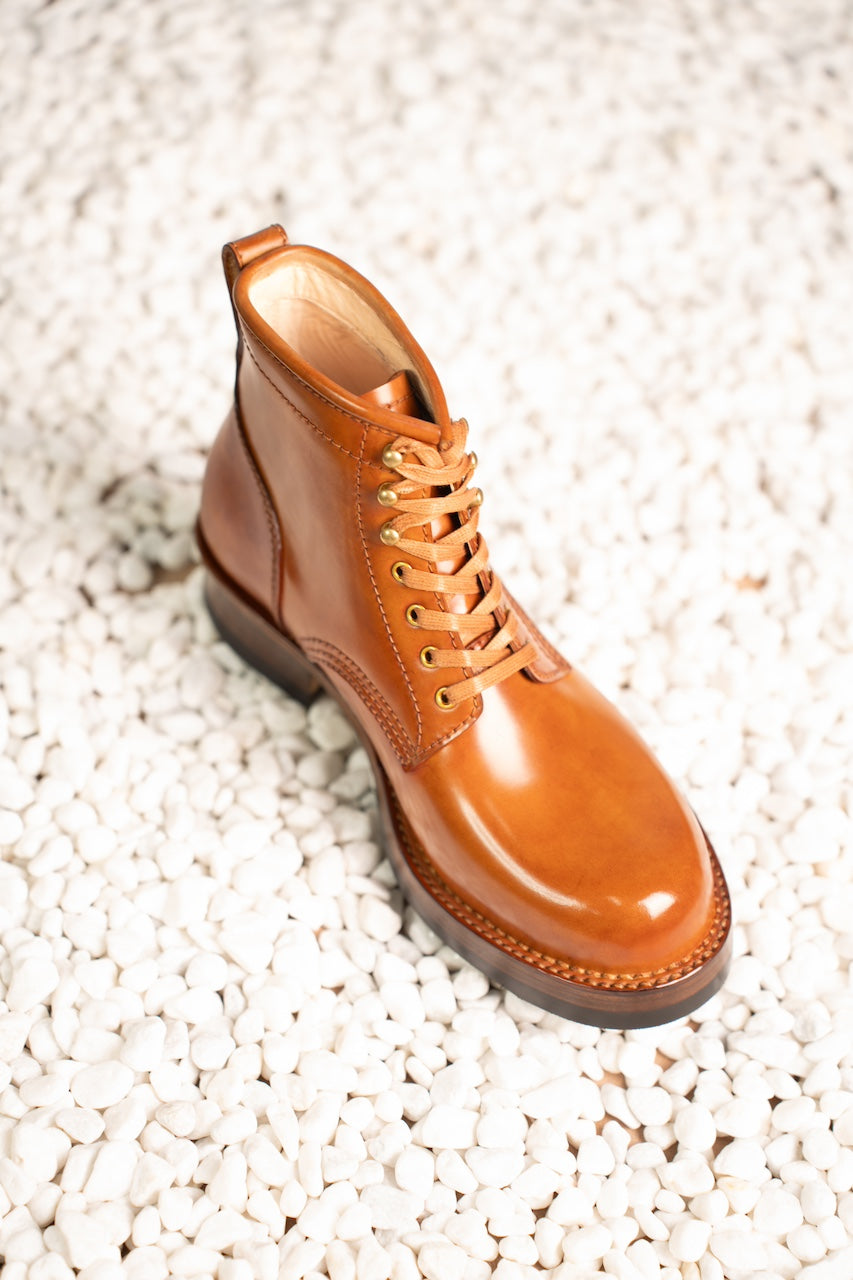 Plain Toe Boots in Shell Cordovan