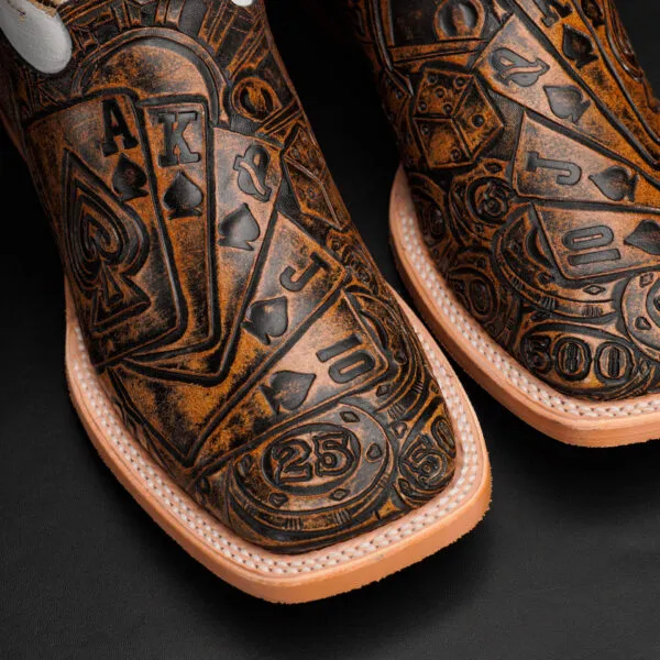 Western Gambler Leather Cowboy Boots
