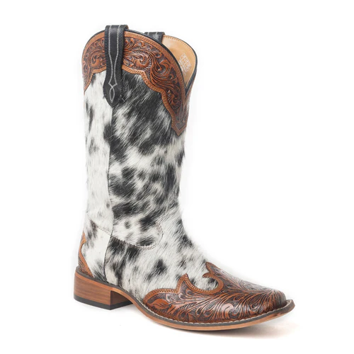 Women's Cowhide Embroidered Cowboy Boots