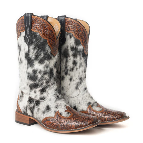 Women's Cowhide Embroidered Cowboy Boots