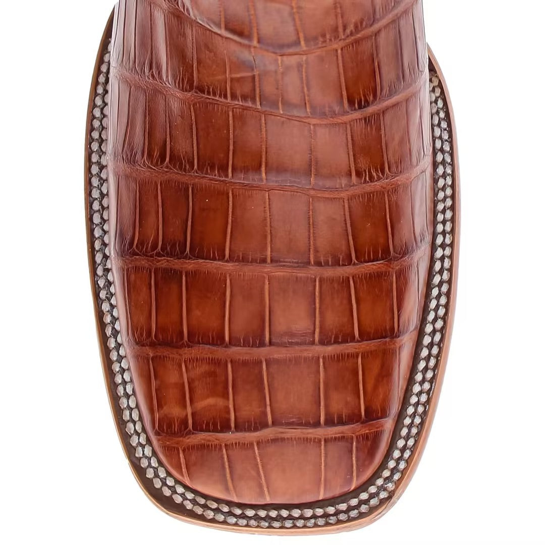 Cognac American Alligator Boots