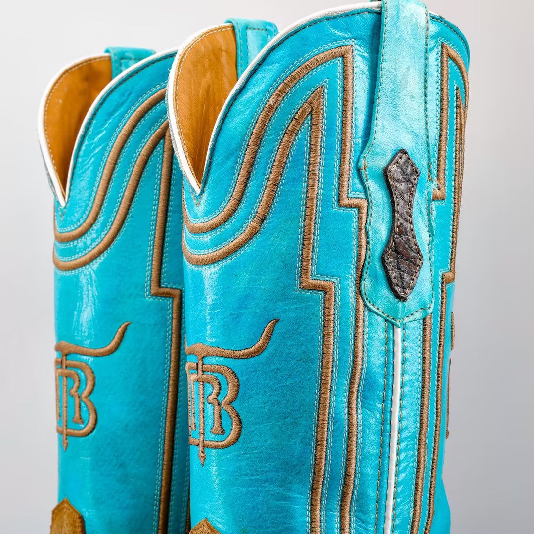 Honey Rough-Out Boots - Square Toe