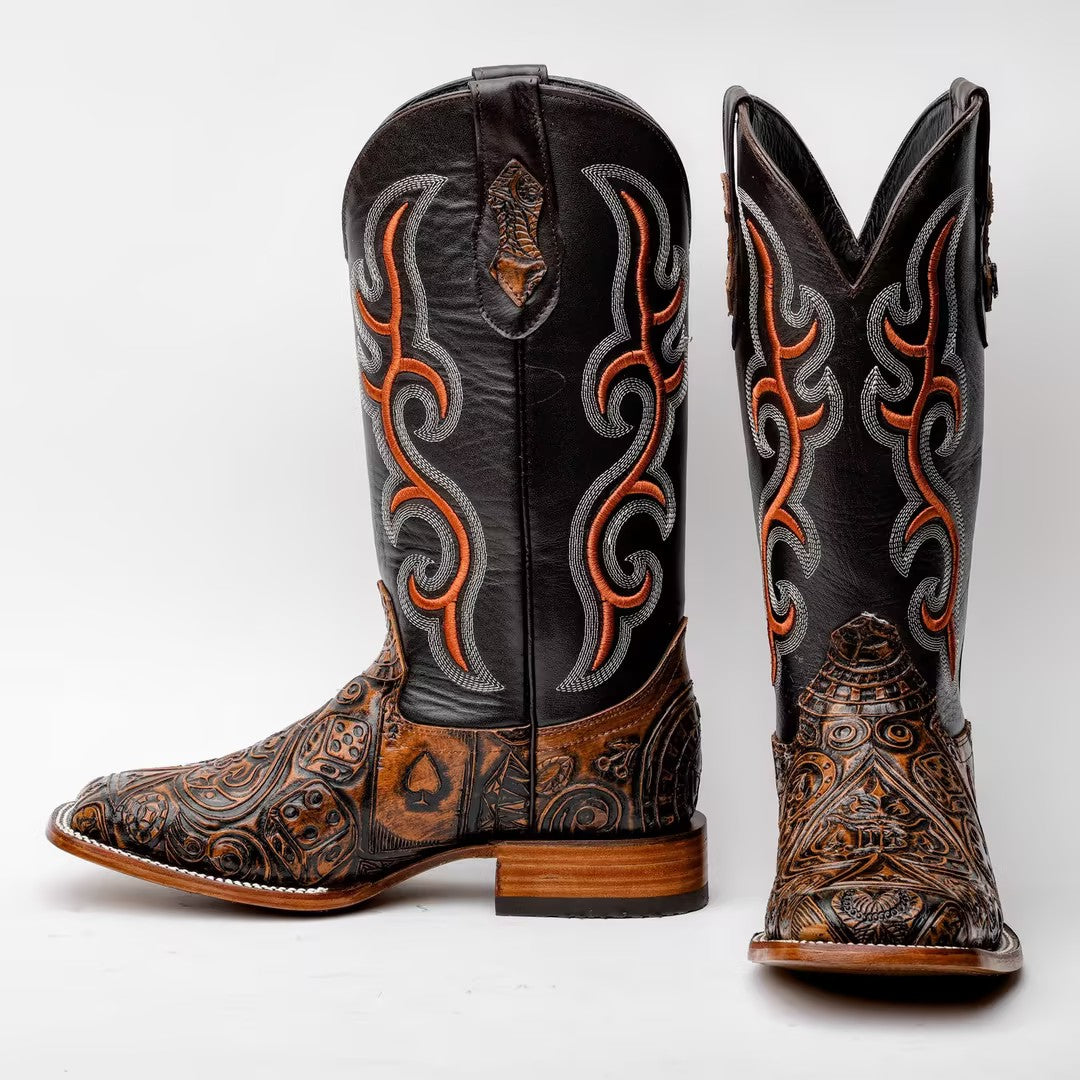 Ace Of Spades Brown - Square Toe