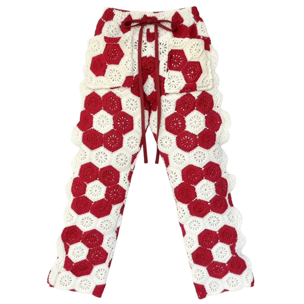 Men's Woven Floral Trousers