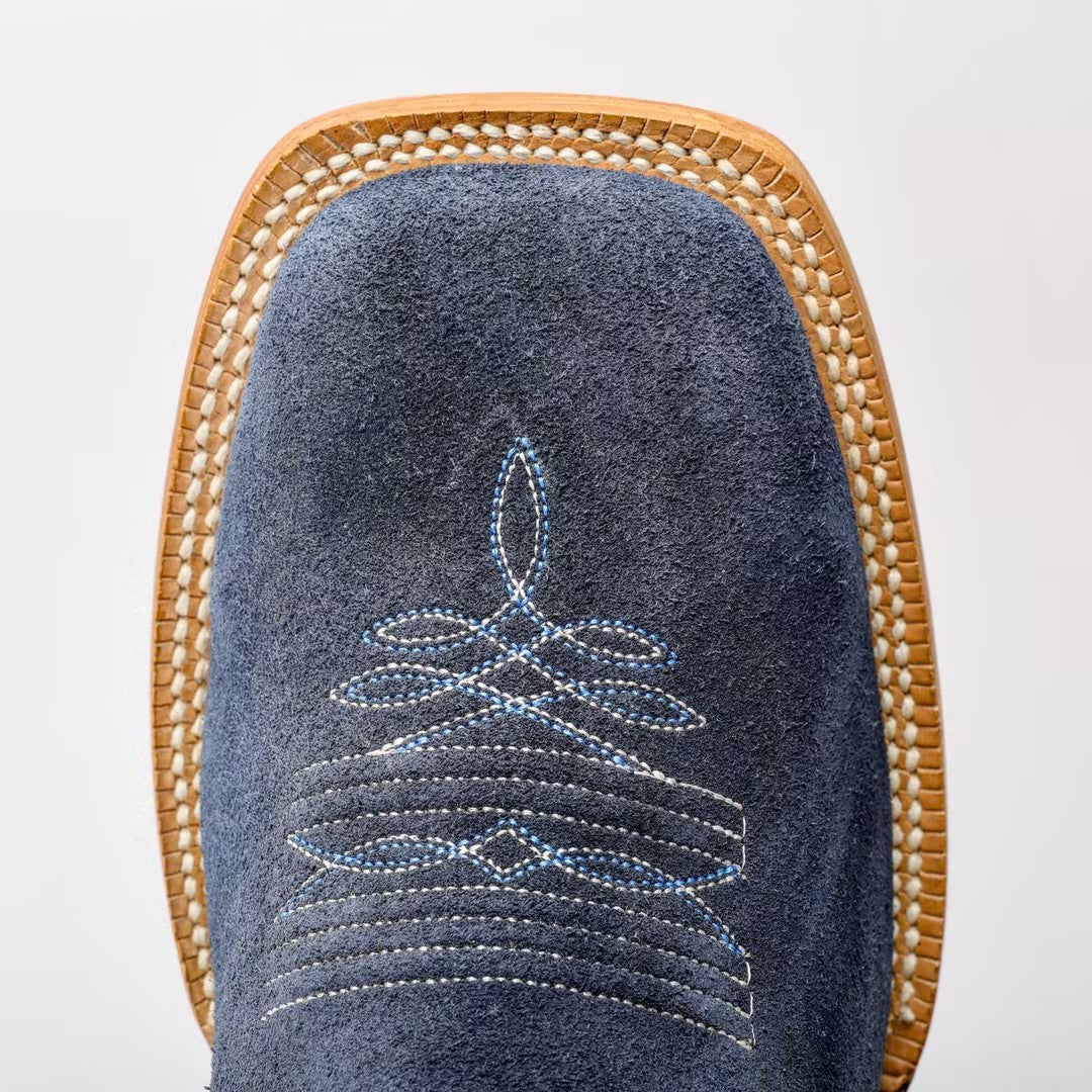 Blue Jean Rough-Out Boots - Square Toe