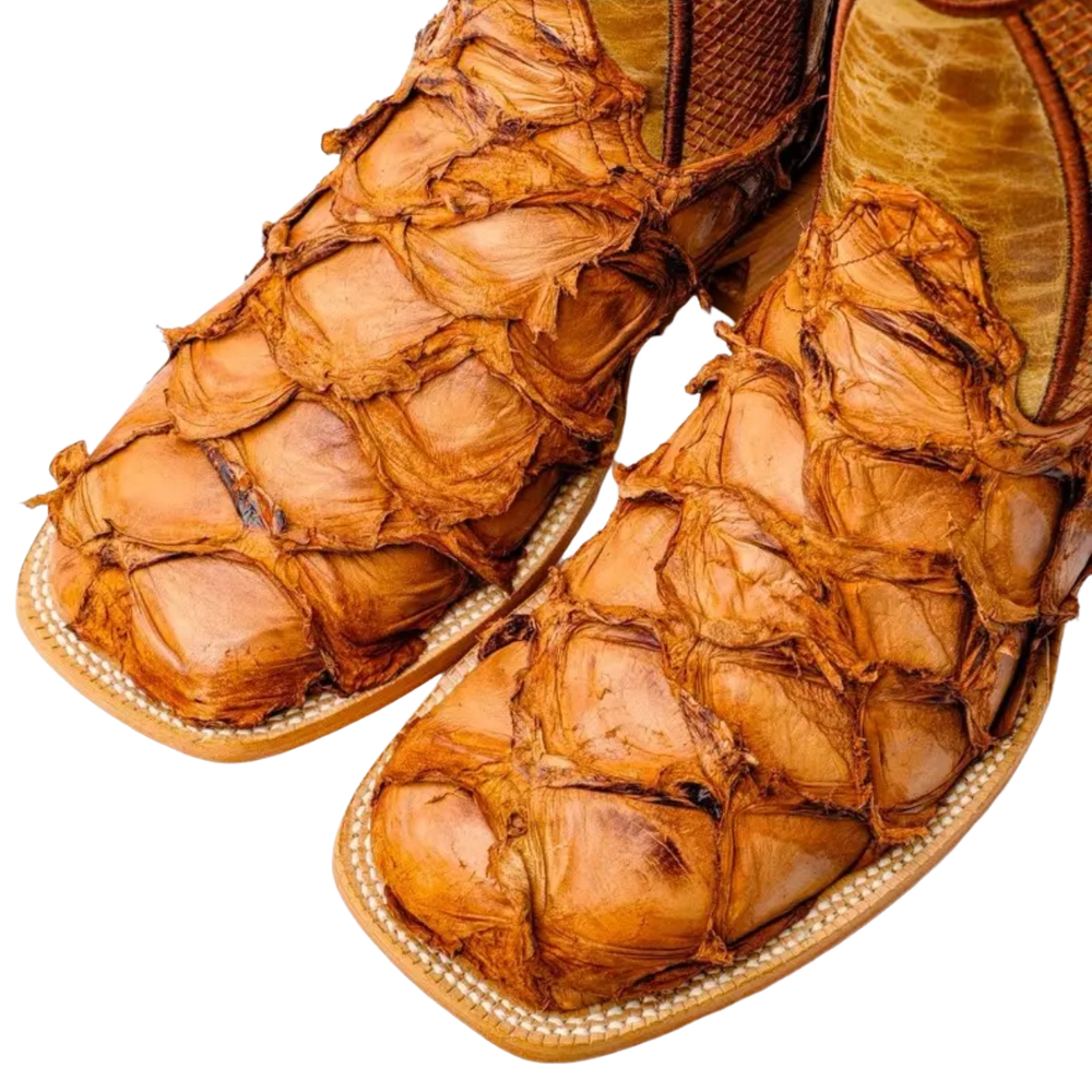 Tan Genuine Boots - Square Toe