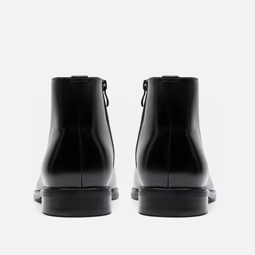Black Leather Chelsea Boots