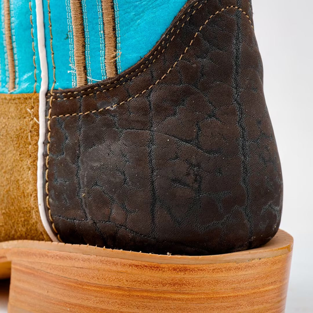 Honey Rough-Out Boots - Square Toe