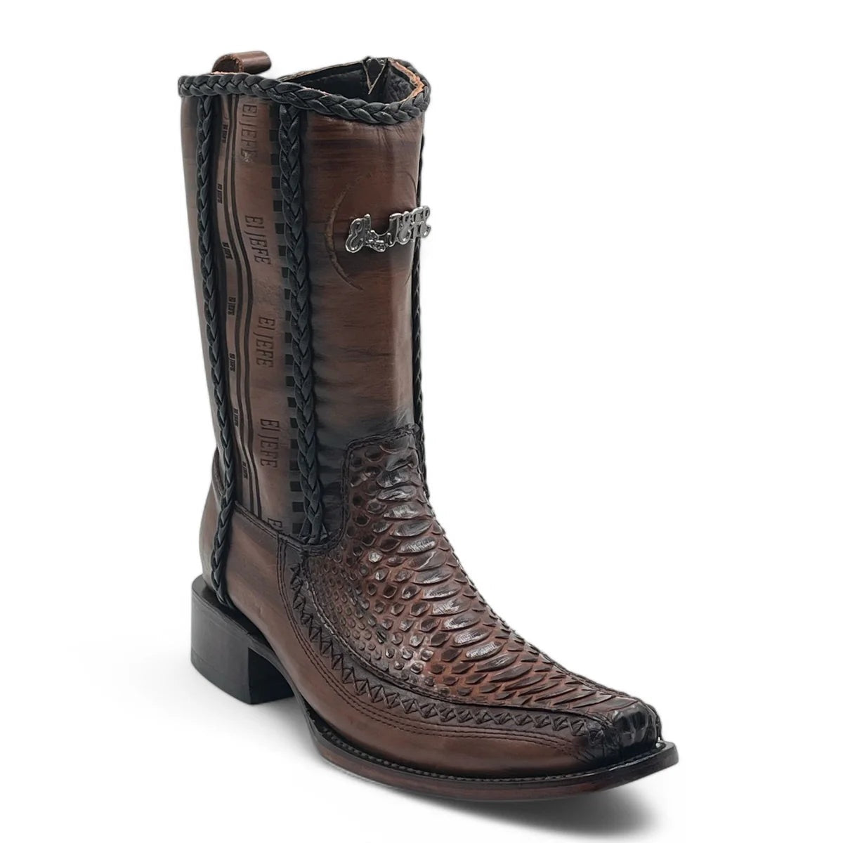 Brown Crocodile Leather Cowboy Boots