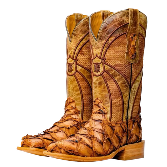 Tan Genuine Boots - Square Toe
