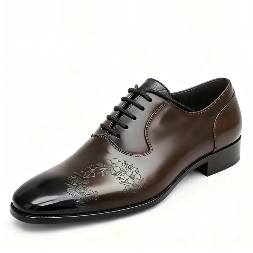 Embossed Gradient Derby Shoes