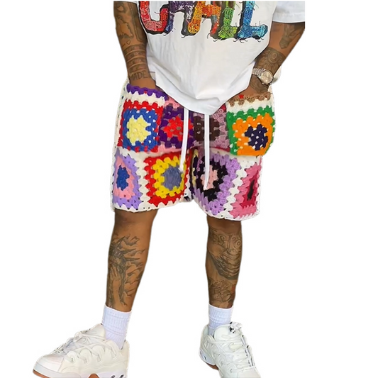 Men's Colorful Knit Shorts