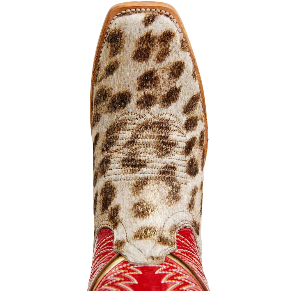 Leopard-print Patchwork Cowboy Boots